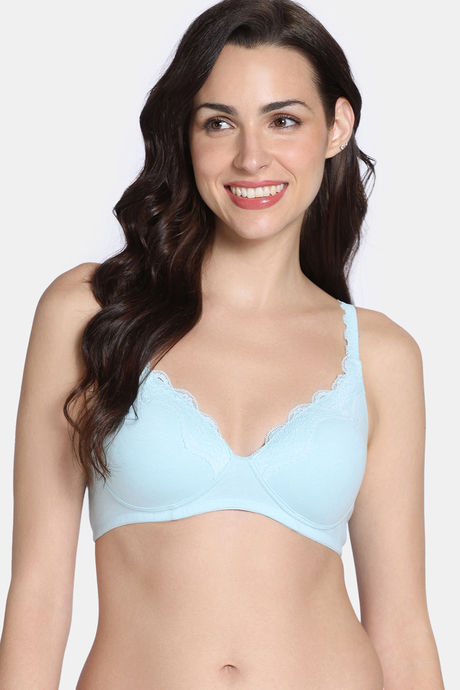 Zivame Padded Non Wired Medium Coverage T-Shirt Bra - Starlight Blue — image 2